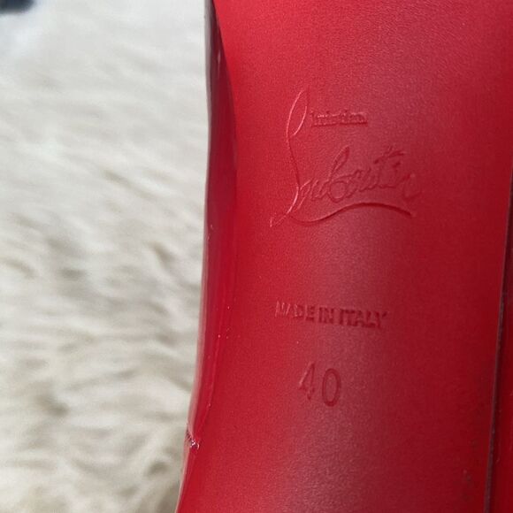 Christian Louboutin New Very Prive Red and Black Heels with Stiletto Design NWOB - Picture 4 of 16